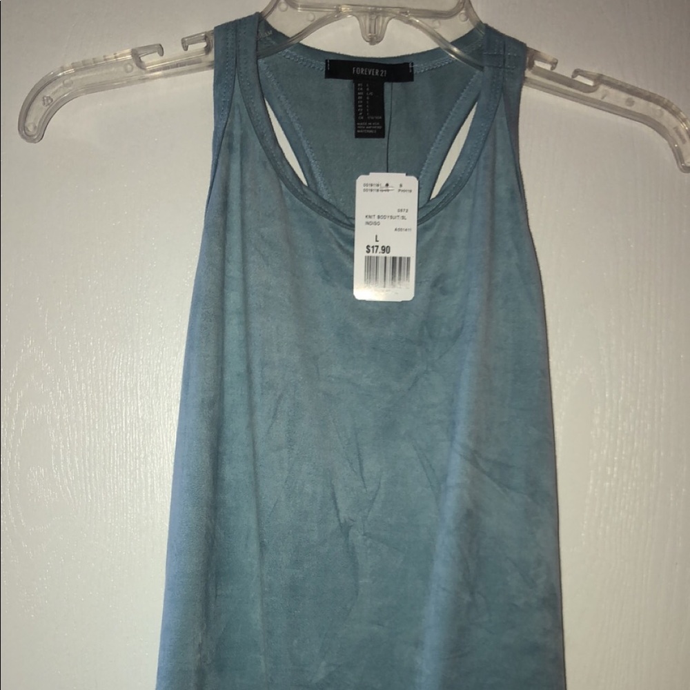 Blue velvet bodysuit